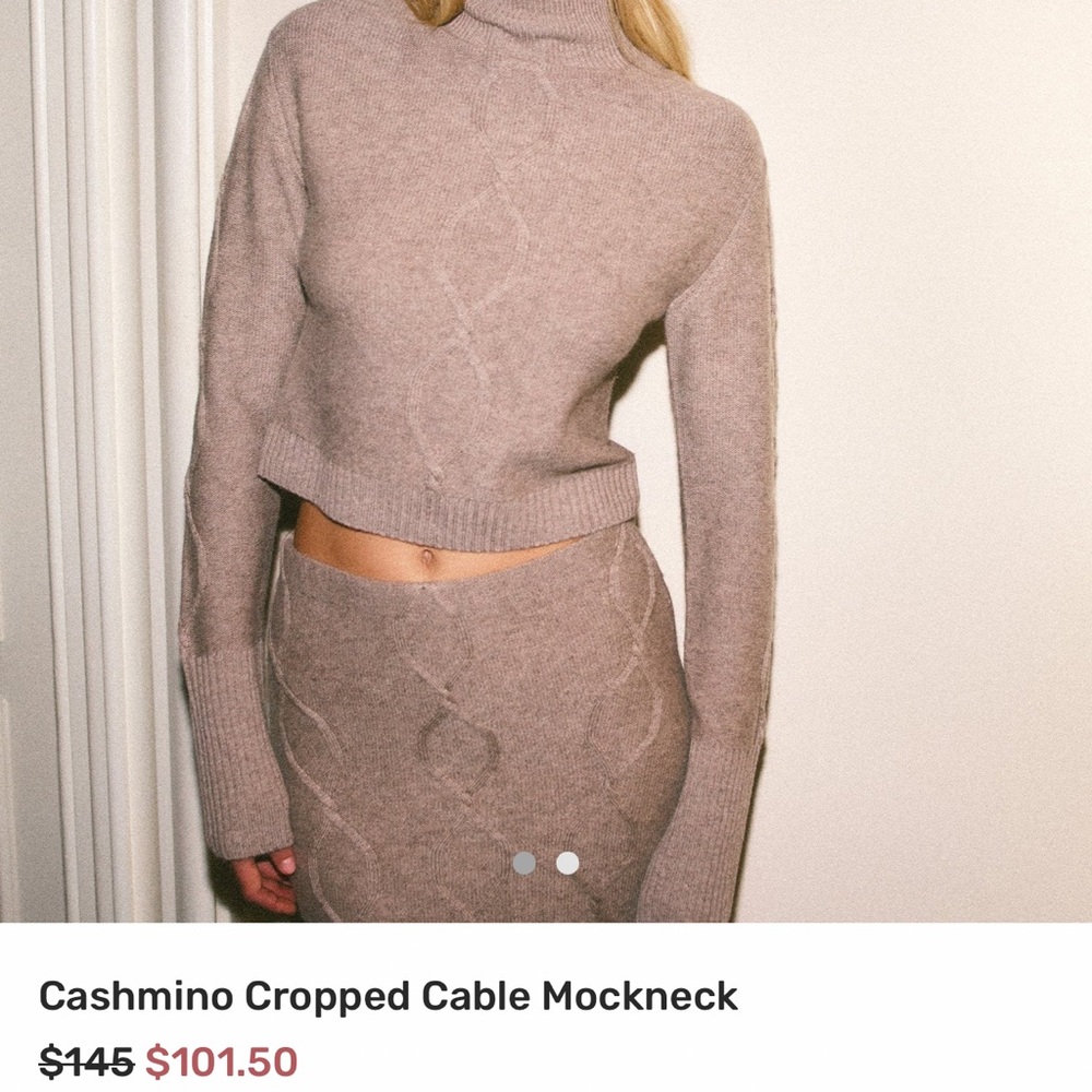 Nadam cropped cable sweater